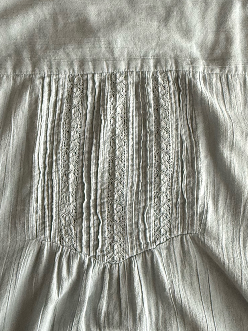 Sundance Luella Victorian Long Sleeve Button Down Top Size M Light Blue Bohemian - Picture 14 of 14